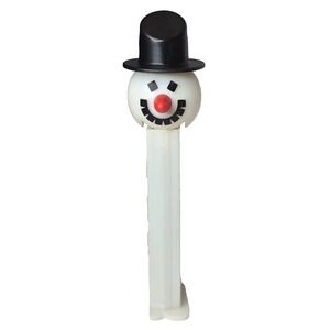 VINTAGE PEZ FROSTY THE SNOWMAN WHITE DISPENSER WITH‎ FEET COLLECTIBLE EUC